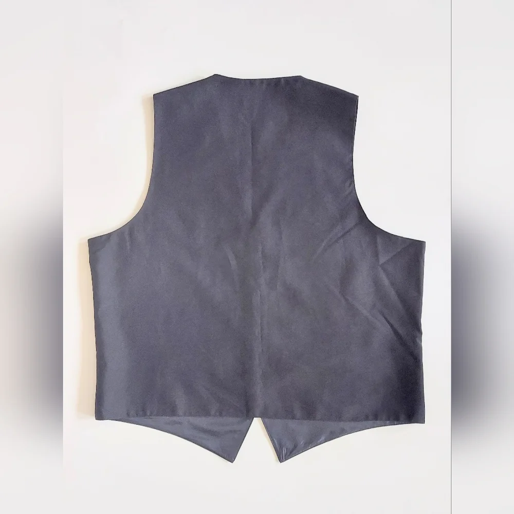 Neil Allyn Five Button Tuxedo Vest Mens Size XL Black Pockets